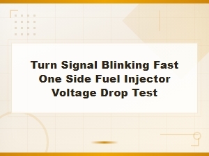 Turn Signal Blinking Fast on One Side? Check Your Fuel Injectors